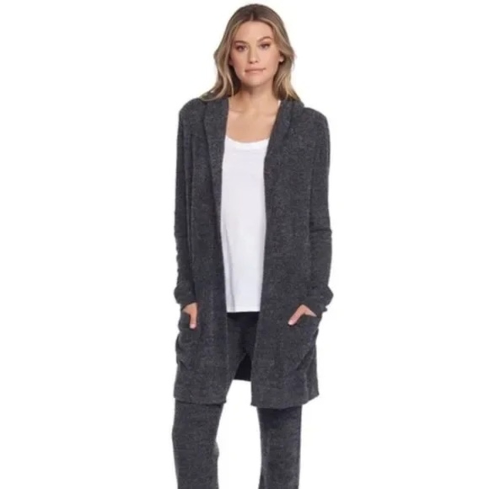 BAREFOOT DREAMS CozyChic Lite Hooded Cardigan Sweater Jacket Women’s XS-S
